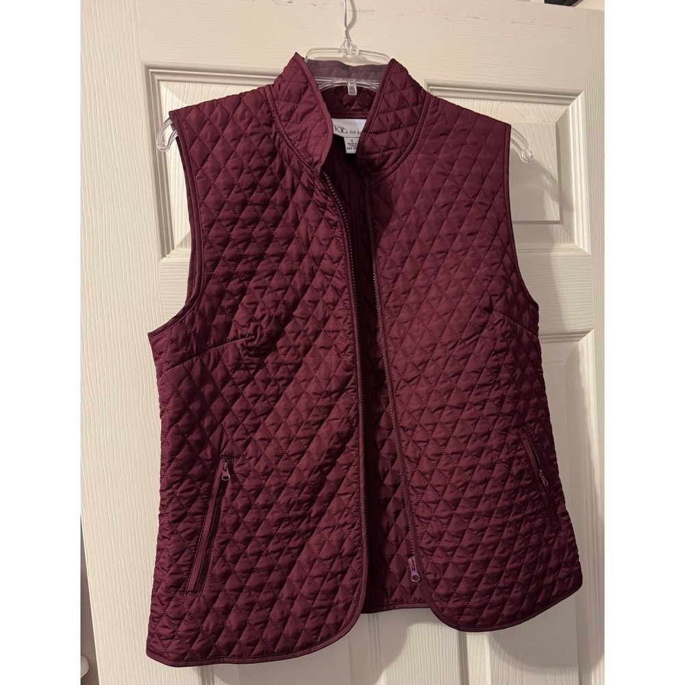 The Tog Shop Women's burgundy Vest Size S Zip Pockets NEW